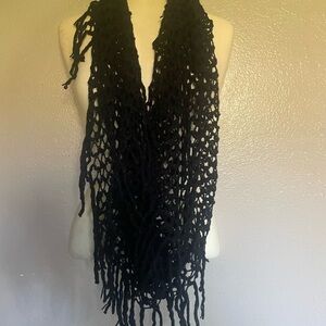 Others Follow Black Knit Scarf